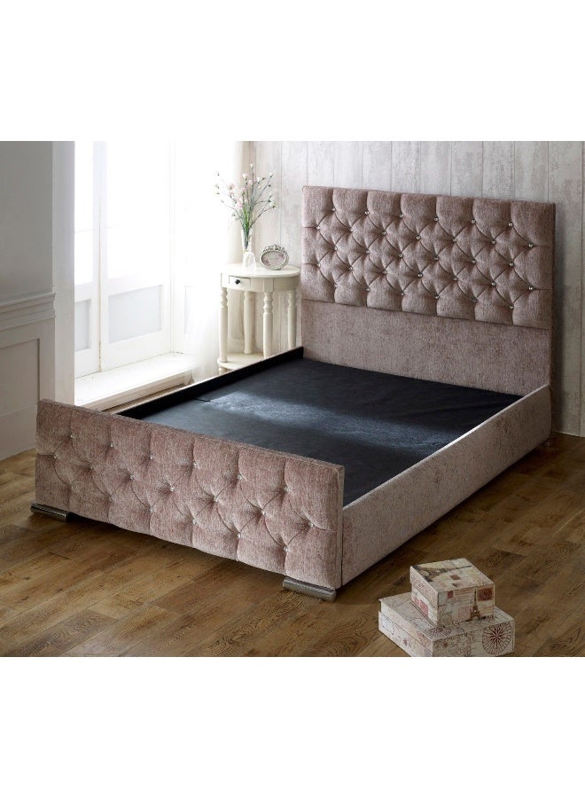 Havana Beds And Upholstery Monaco Chenille Luxury Handmade Queen Bed (Suitable Mattress Fit :150 Cm X 200 Cm) - Image 2
