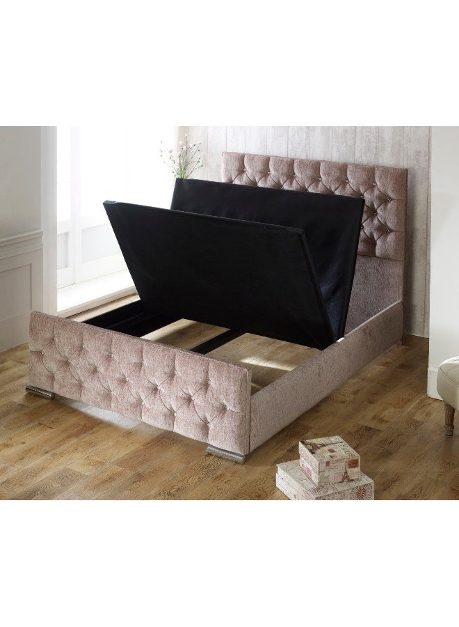 Havana Beds And Upholstery Monaco Chenille Luxury Handmade Queen Bed (Suitable Mattress Fit :150 Cm X 200 Cm) - Image 3