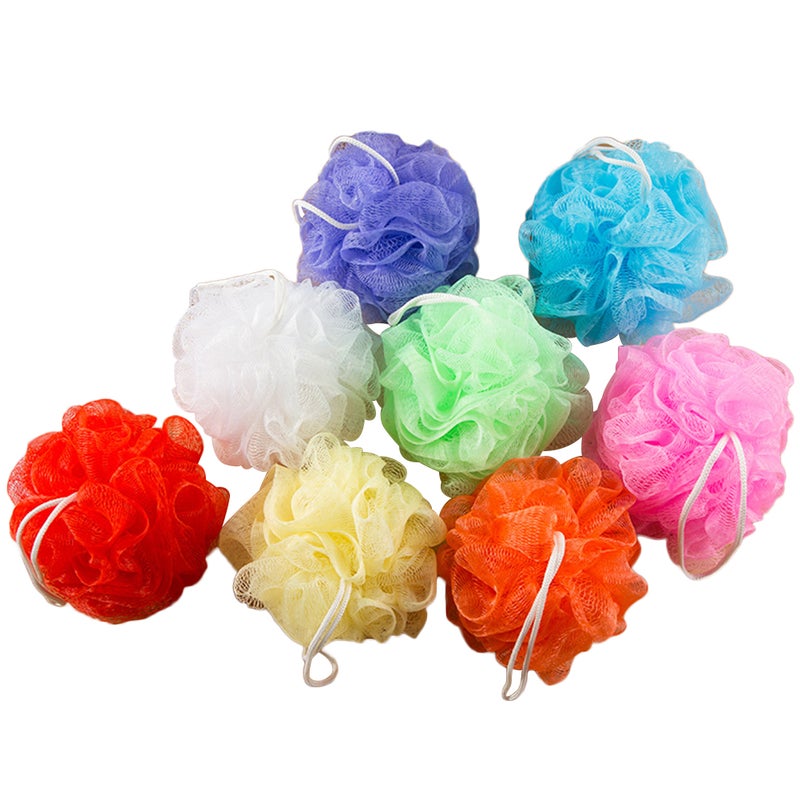 32 pcs Color Shower Sponges Bath Mesh Nets Resuable Scrubber (Mixed Color) - Image 2