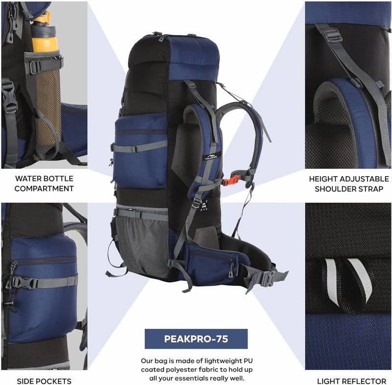 TRAWOC PEAKPRO 75L Travel Backpack - Image 5