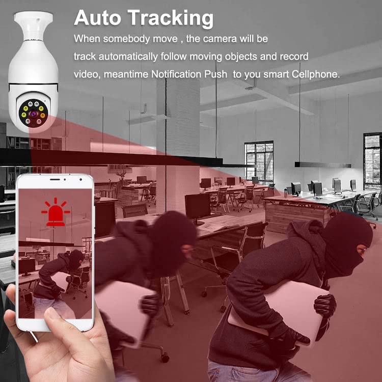 SIOVS WiFi Camera CCTV Camera 1080p Wireless PTZ Bulb Shape V380 Pro Security Camera  - Image 5