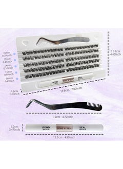 False Lashes Set, Individual Eyelashes 120 Root Cluster Lashes DIY Eyelash Extension Fake Lashes Natural Look Reusable Lashes, Black Individual False Eyelashes with Eyelash Glue and Tweezers - pzsku/Z53636BBC4C8D605BA5F8Z/45/_/1720690531/cd601b6b-6e4b-4b7e-a795-cd50b3280ac1