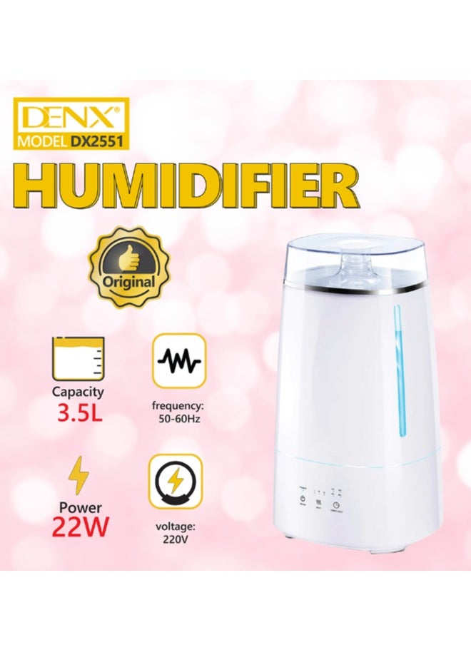 Denx - Humidifier and diffuser features 22 watts of power and a capacity of 3.5 liters to humidify and purify the air - Image 1