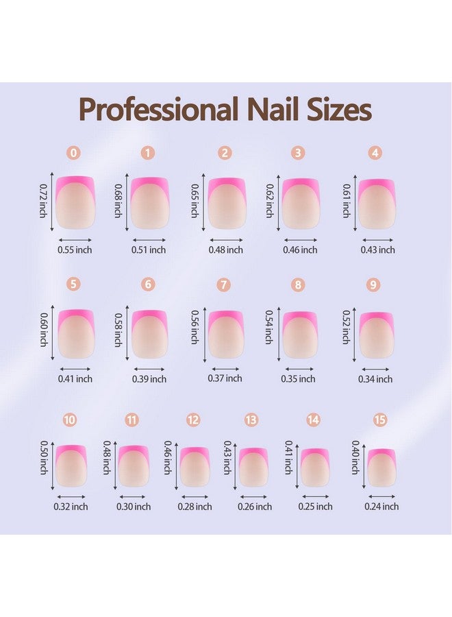Misssix French Gel Nail Tips, 160Pcs French Tip Press on Nails Short Square, No Need to File Tips Pre-lasting, Fake Nails for Nail Art DIY 16 Sizes - Image 4