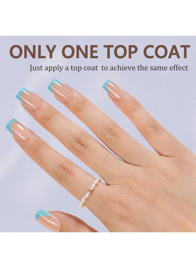 Misssix French Gel Nail Tips, 160Pcs French Tip Press on Nails Short Square, No Need to File Tips Pre-lasting, Fake Nails for Nail Art DIY 16 Sizes - Image 3