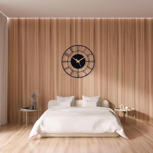 vissera Designer Metal Wall Clock for Living Room | Latest Antique Stylish Fancy Decorative Big Size Wall Watch for Bedroom, Office, Kitchen, Dining, Hall and Décor - Image 5