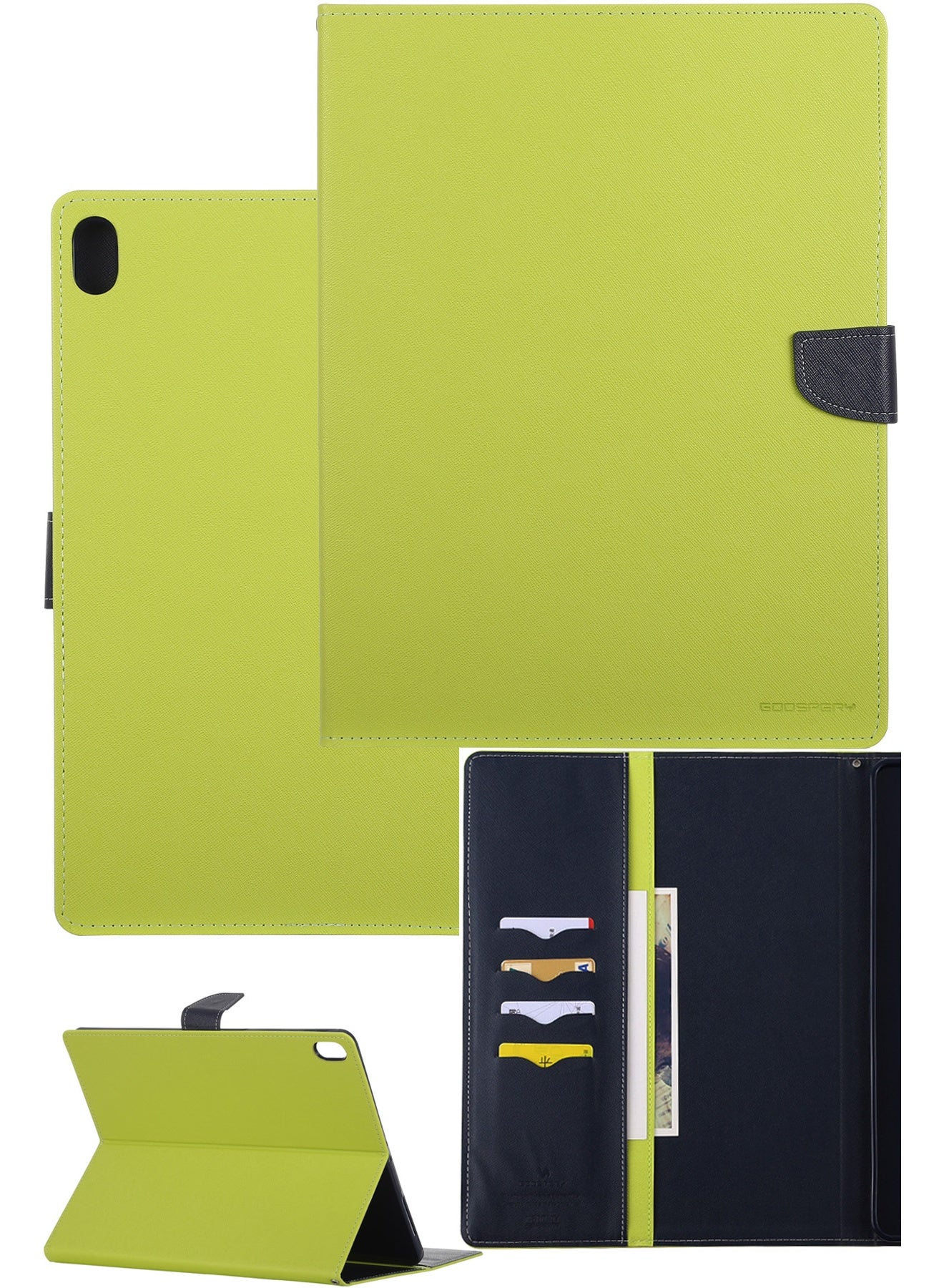 goospery Goospery iPad Pro 12 3rd Gen Wallet Case 12.9 inch Case Material: Thermoplastic Polyurethane | Type: Wallet Case | Material: Leather