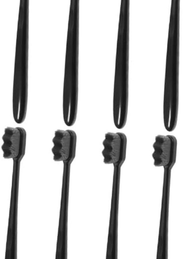 8 قطع فرشاة أسنان سفر ذات شعيرات ناعمة، تصميم محمول ومقاوم للاهتراء للكبار، تنظيف لطيف - Image 1