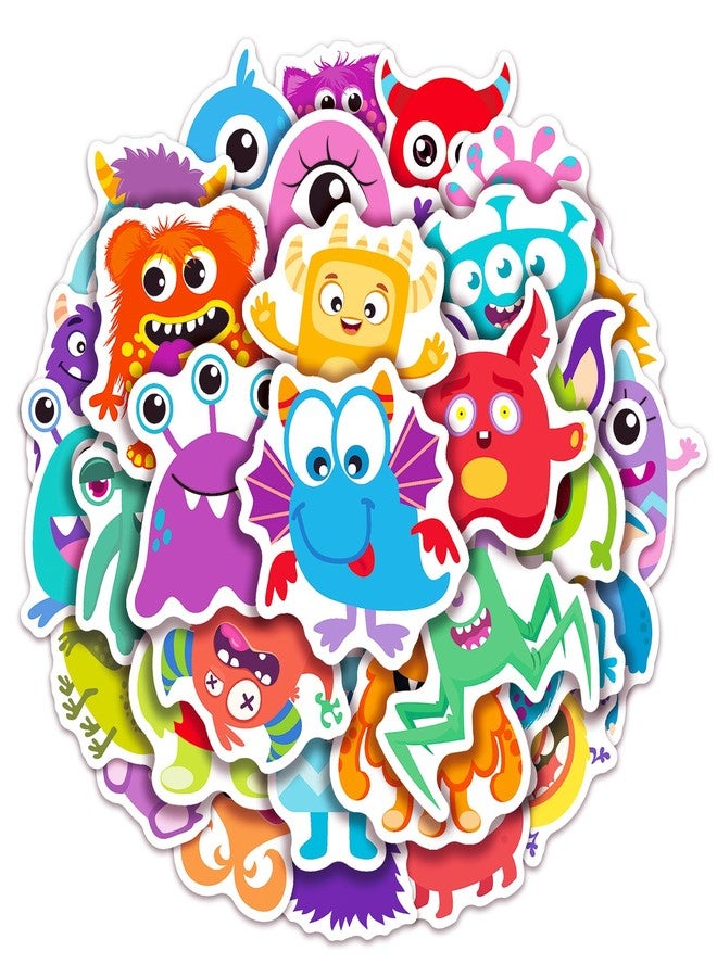 Cleverplay 100 Pack Monster Stickers, Monster Party Favors, Birthday Decorations - Image 1