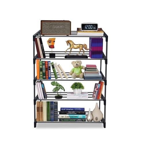 RAXON WORLD | 5 Layer Bookshelf for Home Library, Book Stand Room Shelf 5 Layer Plastic Rack - Image 1