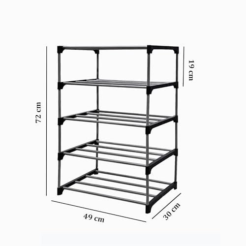 RAXON WORLD | 5 Layer Bookshelf for Home Library, Book Stand Room Shelf 5 Layer Plastic Rack - Image 4