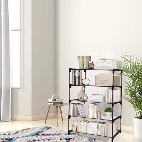 RAXON WORLD | 5 Layer Bookshelf for Home Library, Book Stand Room Shelf 5 Layer Plastic Rack - Image 3