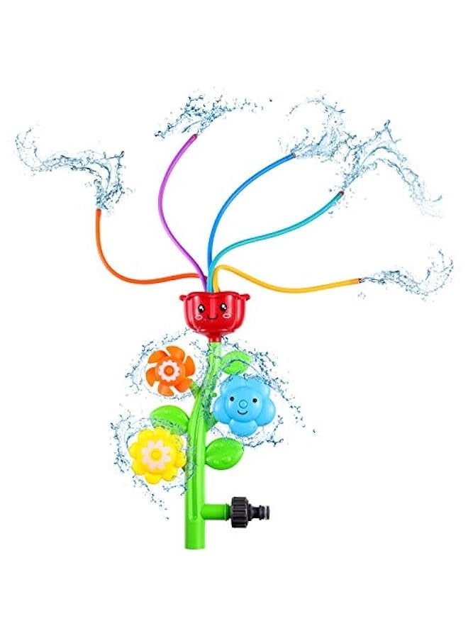 Water Sprinkler for ,Spinning Flower Sprinkler Splash with Roating Nozzles, Swimming Pool Garden Lawn Outdoor Play - Image 1