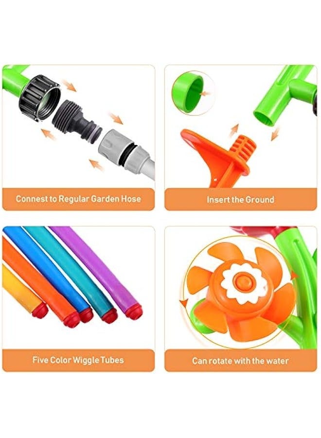 Water Sprinkler for ,Spinning Flower Sprinkler Splash with Roating Nozzles, Swimming Pool Garden Lawn Outdoor Play - Image 4