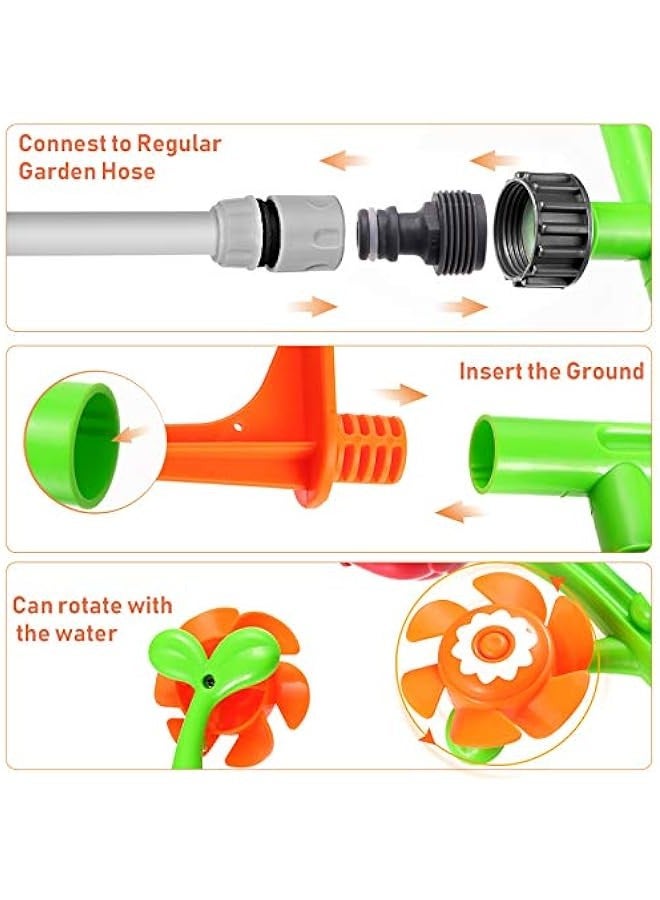 Water Sprinkler for ,Spinning Flower Sprinkler Splash with Roating Nozzles, Swimming Pool Garden Lawn Outdoor Play - Image 5