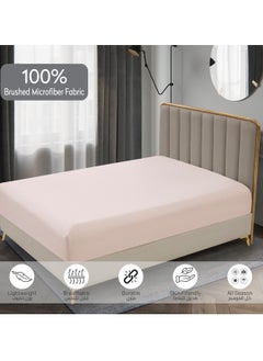 Donetella Bedding Fitted Sheet - Fits 90x190 Cm Bed For Single Bed 2 Pcs (1 Fitted Sheet and 1 Pillowcase) - 30 Cm Deep Pocket - Solid Bed Sheet  - Image 5