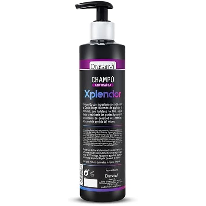 Drasanvi XPLENDOR SHAMPOO - TURMERIC + GINKGO BILOBA + MILLET - STRENGTHENS HAIR FIBRE - REDUCES UP TO 89% HAIR LOSS VEGAN - 300 ML - Image 2