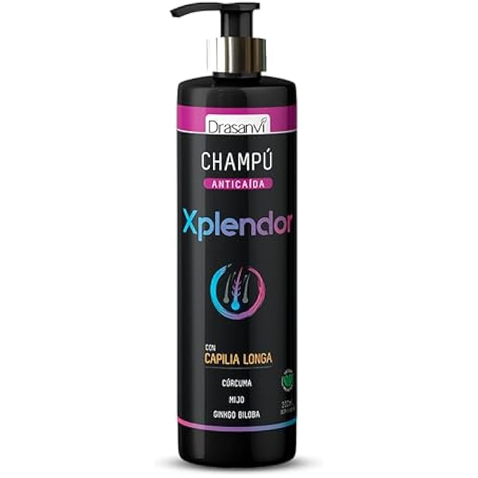 Drasanvi XPLENDOR SHAMPOO - TURMERIC + GINKGO BILOBA + MILLET - STRENGTHENS HAIR FIBRE - REDUCES UP TO 89% HAIR LOSS VEGAN - 300 ML - Image 1