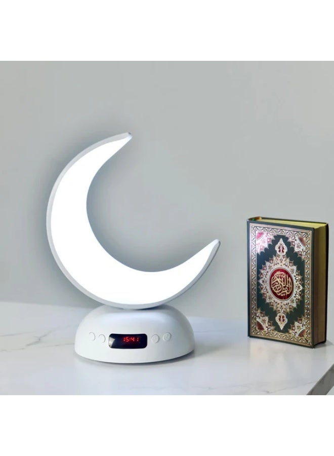 CRONY SQ-902 Multifunctional Quran Speaker with LED Moon Lamp, Aromatherapy, Azan Alarm & APP Control for Muslim Prayer - Image 2