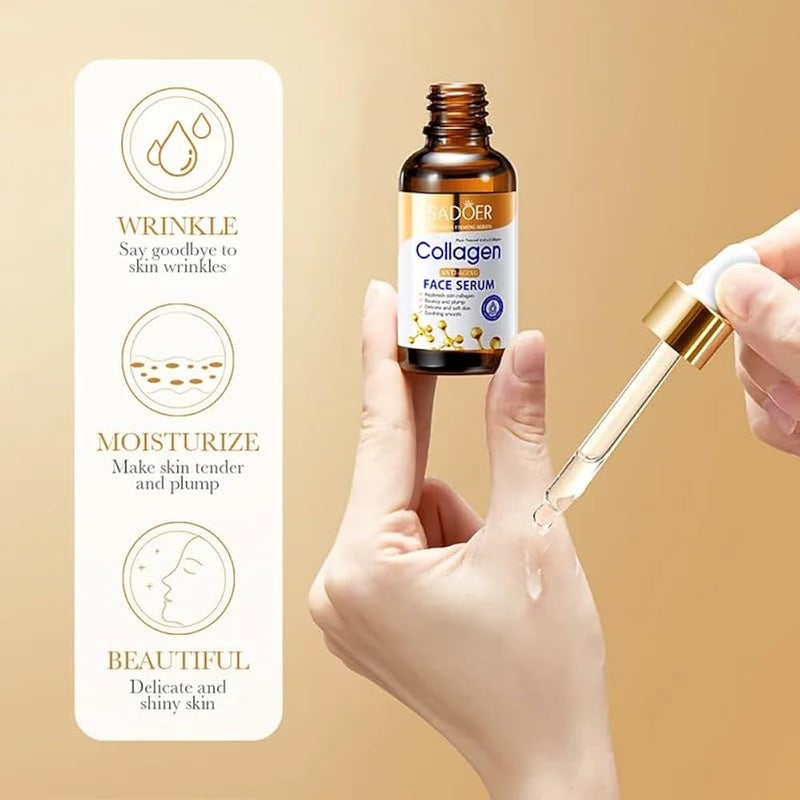 Sadoer Collagen Anti Aging Face Serum with 10 Times More Collagen Content Active Protein Technology - 30ml - Image 4