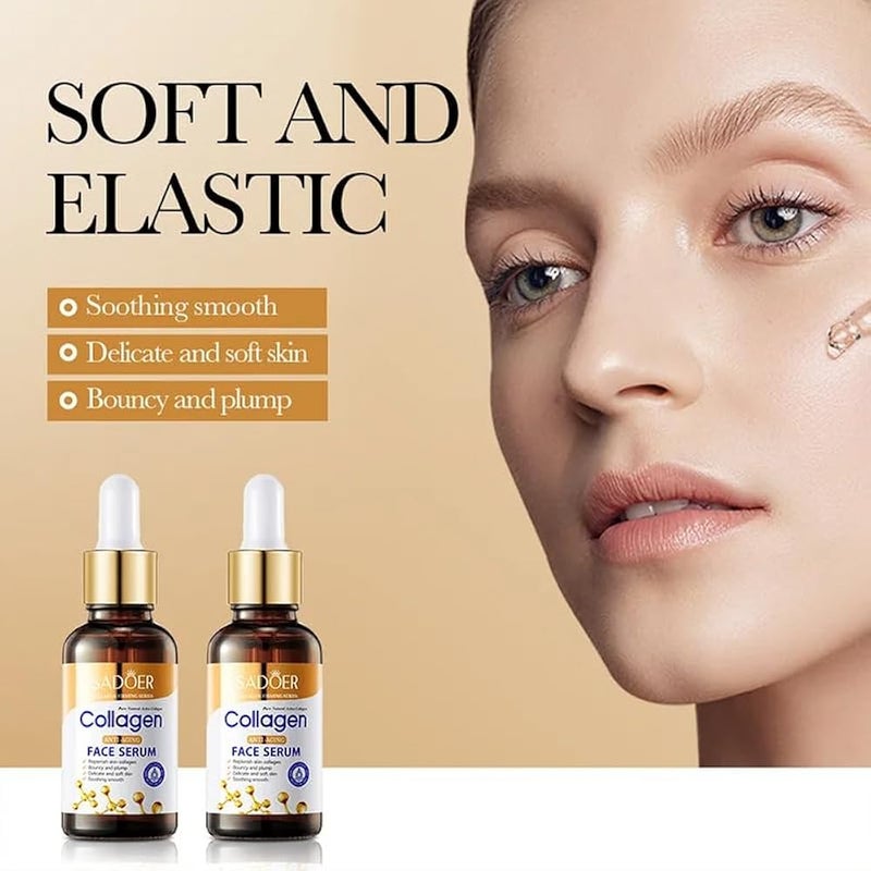 Sadoer Collagen Anti Aging Face Serum with 10 Times More Collagen Content Active Protein Technology - 30ml - Image 2