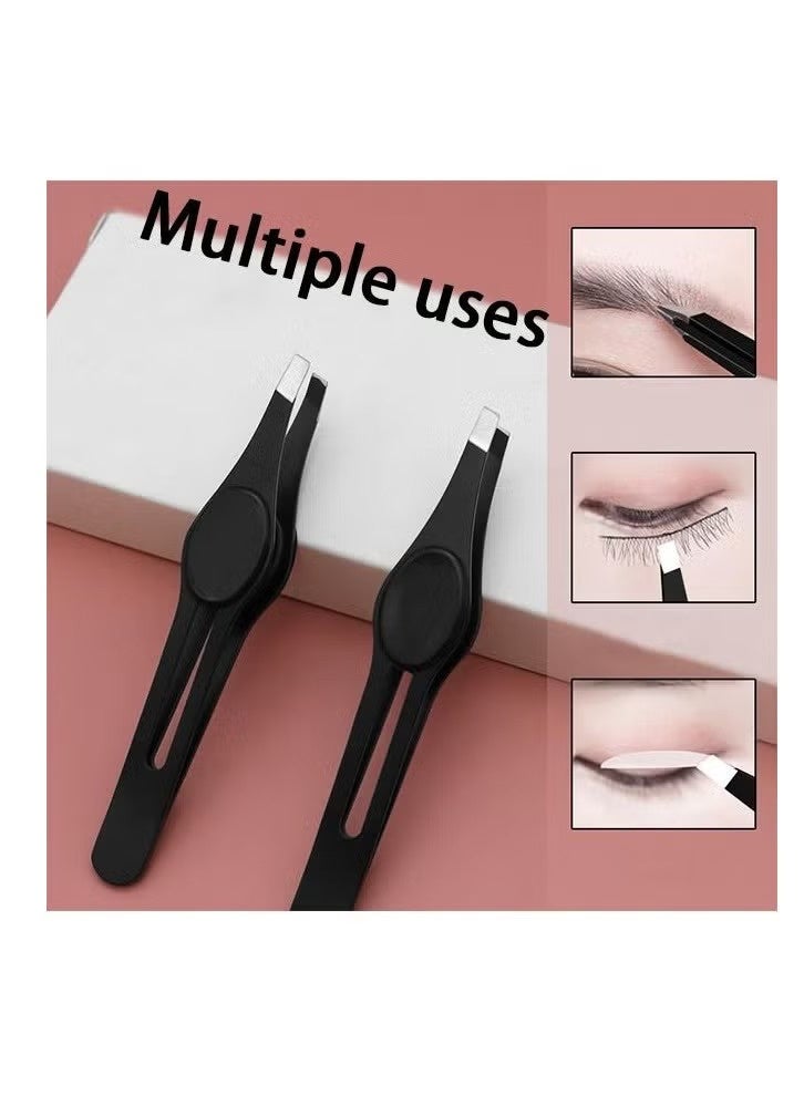 Eyebrow Tweezers Eyebrow Pluckers Professional Non-Slip Grip Tip , Stainless Steel Precision Pointed Splinter Removal Tool - Image 5