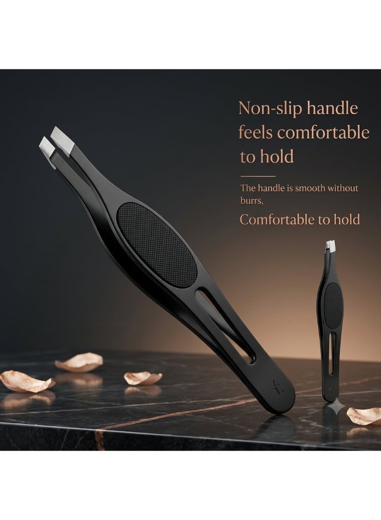 Eyebrow Tweezers Eyebrow Pluckers Professional Non-Slip Grip Tip , Stainless Steel Precision Pointed Splinter Removal Tool - Image 4