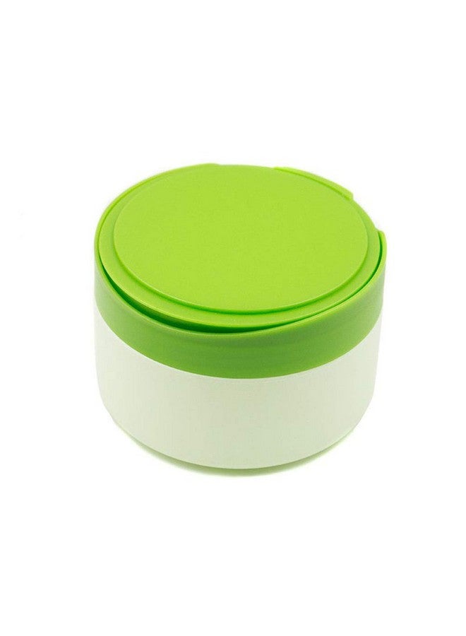 XINGZI 1Pcs ABS Empty Refillable Baby Talcum Powder Box with Green Lid Sifter and Powder Puff Baby Skin Care Powder Case Loose Powder Jar Container Bottle Holder for Baby After-Bath - Image 1