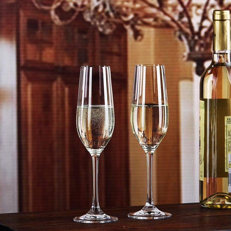 NVRA Italian Premium Crystal Wine Glass Red or White Wine Champagne Flute Wine Glass Set Long Wine Glass Set Crystal Clear Tableware Glass Crystalline Luxury Party Glass - Image 1