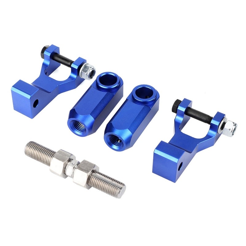 ATV Front Rear Lowering Kit Blue Aluminum - 3.5in Front Drop 2in Track Widening - Adjustable Rear 1in to 4in Lower for Flat Track Drag Racing Trail Riding - Image 5