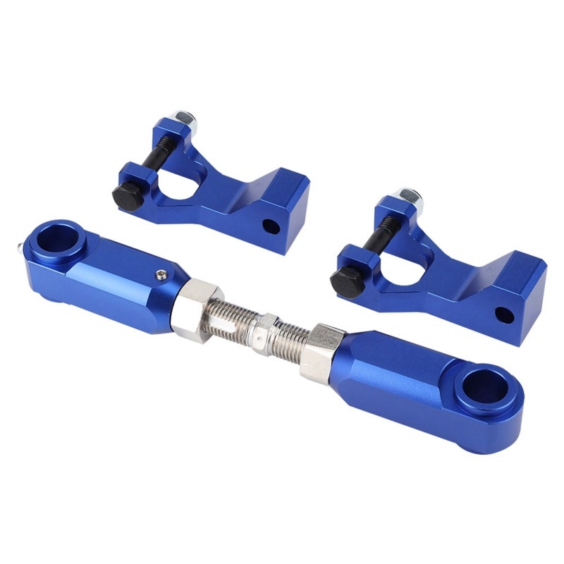 ATV Front Rear Lowering Kit Blue Aluminum - 3.5in Front Drop 2in Track Widening - Adjustable Rear 1in to 4in Lower for Flat Track Drag Racing Trail Riding - Image 3