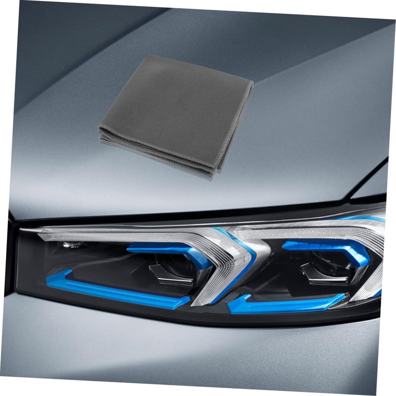 2pcs Double-Sided Grey Microfiber Car Wash Drying Towels 30x30cm Super Absorbent Car Detailing Cloths for Auto Cleaning and Water Removal - Image 5