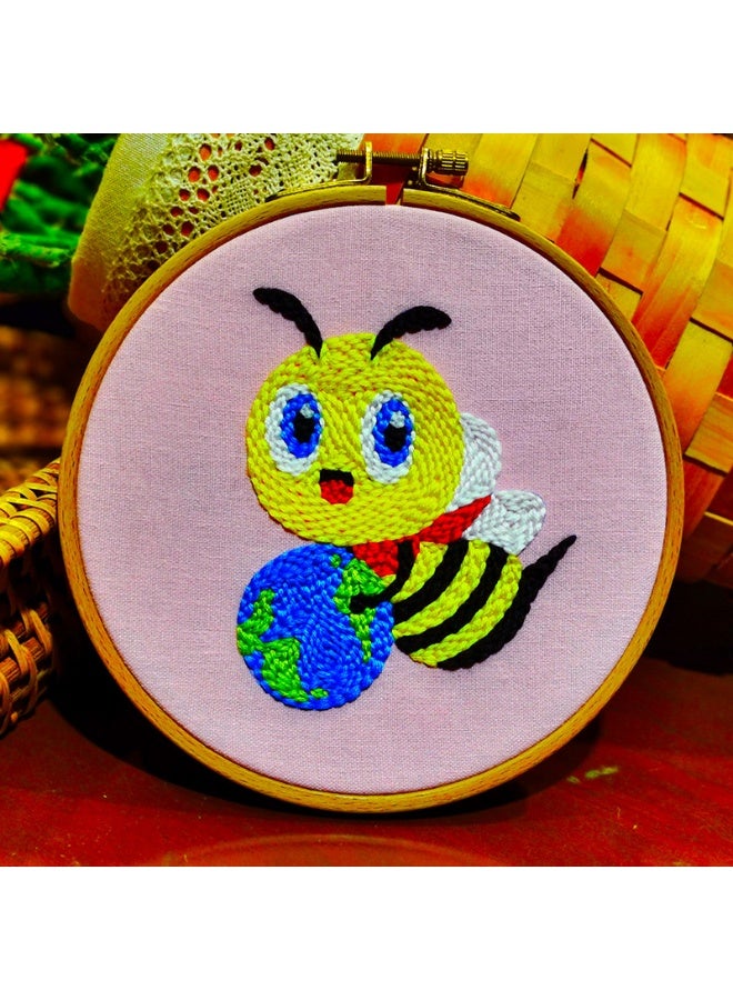 16cm Cartoon Unicorn Punch Needle DIY Kit - Image 1