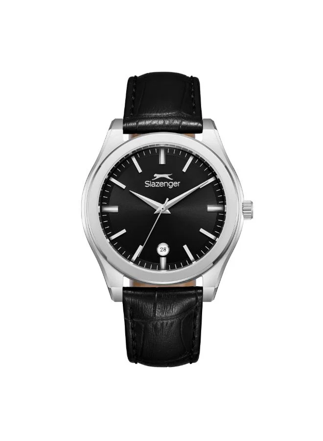 سلازنجر Men's Leather Analog Watch SL.9.2486.1.01 - 41 mm