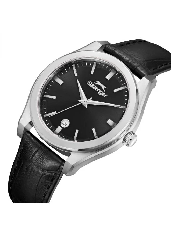 سلازنجر Men's Leather Analog Watch SL.9.2486.1.01 - 41 mm