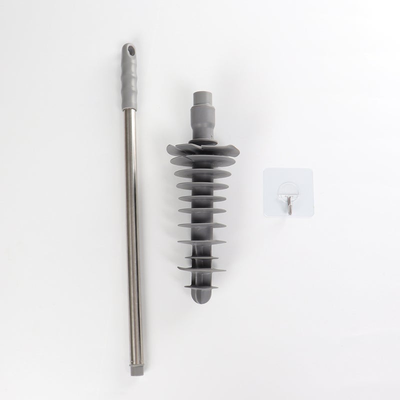 Generic Manual Toilet Plunger Piston Clog RemoverGray (blank box + English instructions packaging) Gray (blank box + English instructions packaging) 