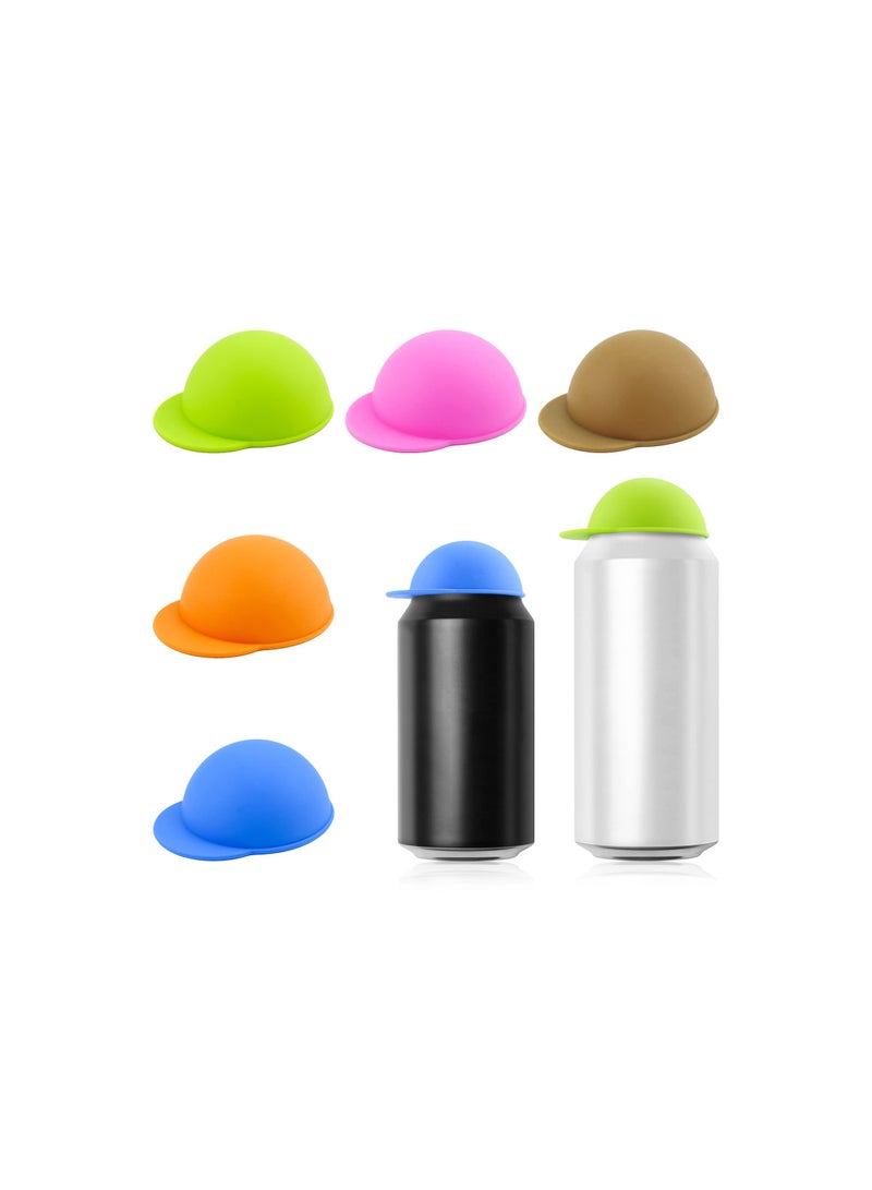 Cute Silicone Soda Can Lids, Reusable Can Covers, Can Caps, Can Topper, Can Saver, Can Stopper, Cans Mark, Can Cover or Protector, Fits Standard Soda, Beverage, Beer Cans, Juice(10 Pack) - Image 1