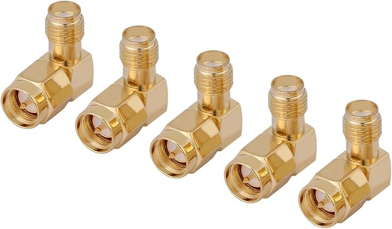 SMA Male to Female Right Angle 90 Degree RF Connector Pack of 5 High Reliability - Image 3
