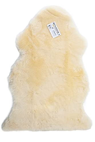 Desert Breeze Distributing Minidoka Sheepskin Underlay - Super Soft Plush Rugs - Medical Lambskin Underlay - Soft Fur Rug - Natural Lamb Sheepskin Rug - Large Size Natural Shape 41-inch Length - Gold - Image 2