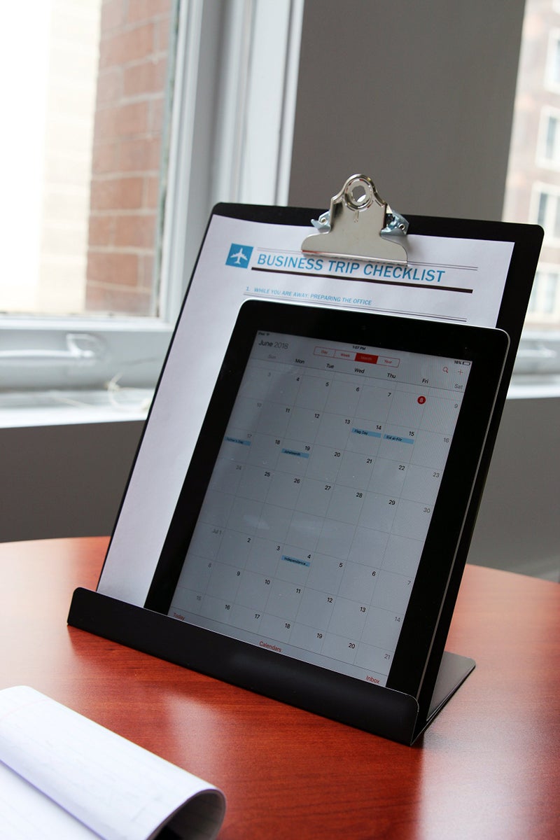 Saunders Free Standing Clipboard and Tablet Stand, 1" Clip Capacity, Letter Size: Holds 8.5 x 11 Sheets, Black - Image 4