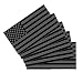 CANTENDO 5Pcs Black American Flag Decal Sticker Heavy Duty US Flags Reflective Vinyl Car Stickers for Car Window Bumper Waterproof Sticker 25 x 45 Inch - Image 2
