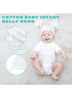 Giegxin 8 Pcs Baby Belly Band Newborn Belly Button Wrap Umbilical Cord Care Soft Infant Belly Button Band Comfort Navel Belt For Abdomen Belly Protection Babies 0 To 12 Months  - Image 4