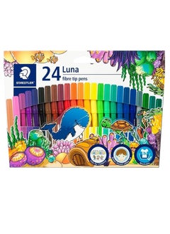 STAEDTLER 24-Piece Luna Felt Tip Colouring Pens Multicolour 