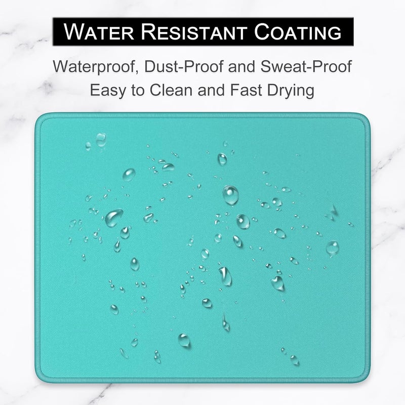 Hsurbtra Mouse Pad, Premium-Textured Square Mousepad 10.2 x 8.3 Inch, Stitched Edge Anti-Slip Waterproof Rubber Mouse Mat, Pretty Cute Mouse Pad for Office Gaming Laptop Women Kids Malachite Green - Image 5