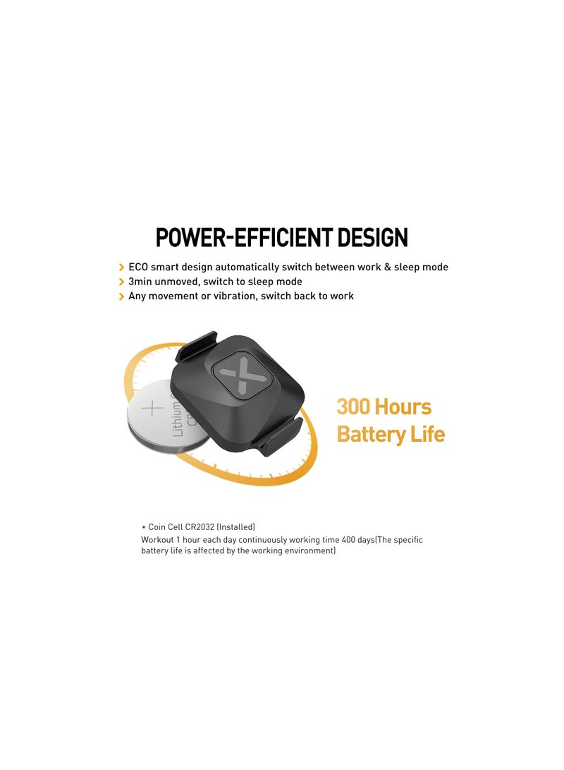 SYOSI مستشعر السرعة/التردد ANT+، بلوتوث 4.0، كمبيوتر دراجة لاسلكي داخلي وخارجي IPX7، مستشعر RPM لدراجة الطريق، دراجة سبينينغ، MTB، متوافق مع Wahoo Fitness Zwift Strava - Image 3