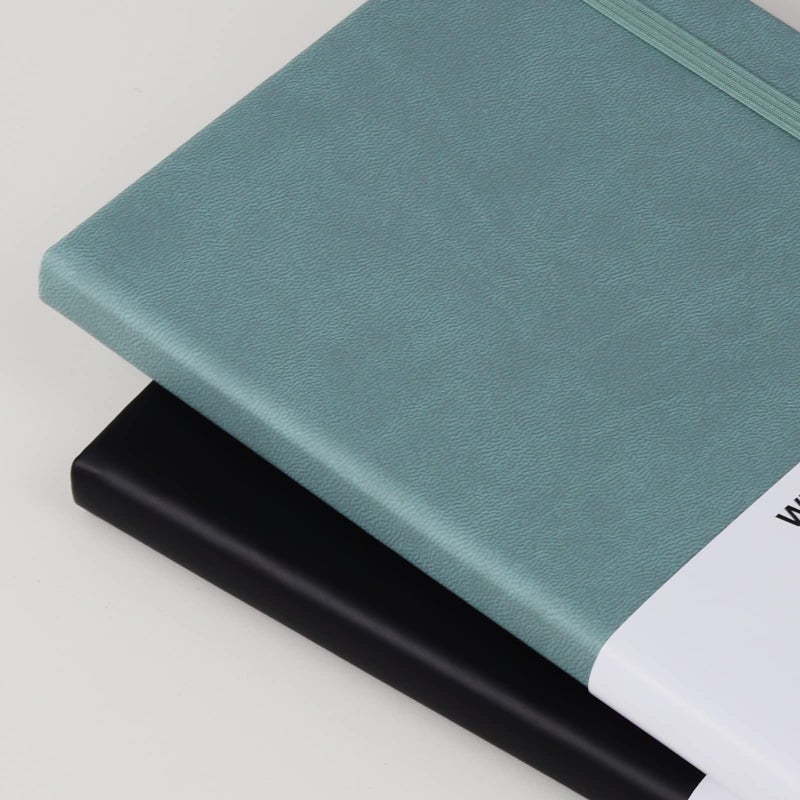 Wiisdatek Notebook Journal, Lined Leather Hard Cover,100Gsm Thick Paper with Inner Pocket for Writing Note Taking Office School,5"Ã—8.25"(Light blue) - Image 3