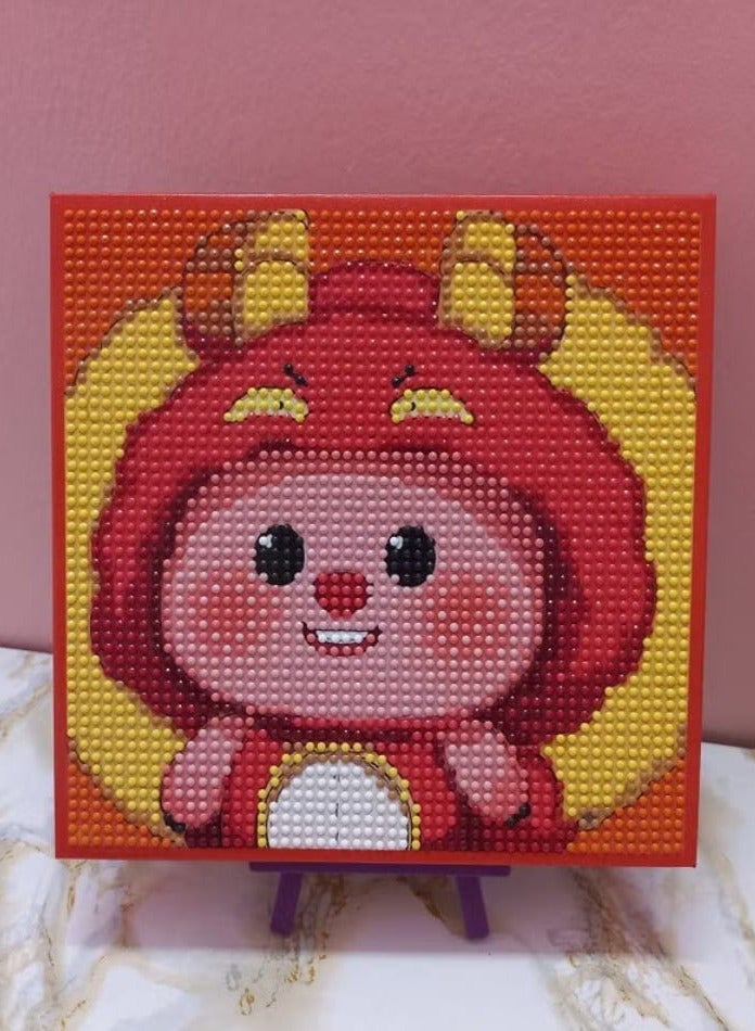 Diamond Painting Kit for Kids Develop Concentration and Patience Skills, Improve Hand-eye Coordination 20 x 20cm (Cute Character)
