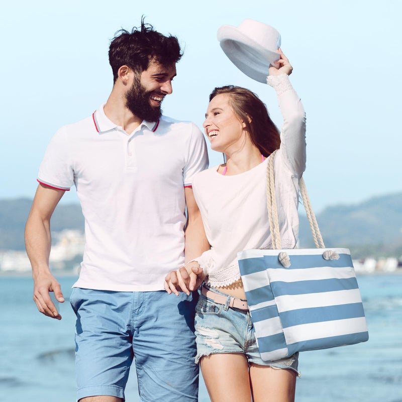 Pleneal Beach Bags For Women - Large Beach Bags with Zipper Waterproof Sandproof Large Tote Swim Pool Bag - Image 3