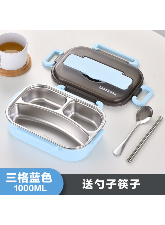 304 Stainless Steel Double-layer Fast Food Lunch Box Compartment Lunch Box Sealed Leak-proof Lunch Box Student Office Worker Lunch Box