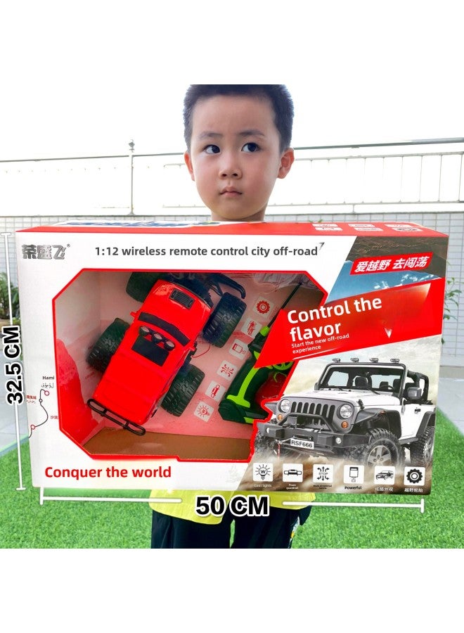 Children's Large Remote Control Car Climbing Car Racing Car Remote Control Car Boy Toy Institution Gift Stall Gift Box-Color:585-108 Energy Simulated Remote Control Car With Light  - Image 5